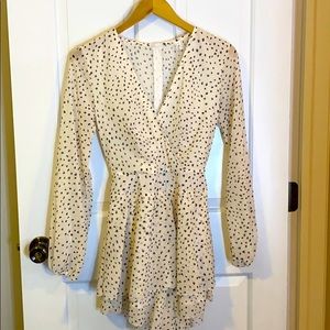 White polkadot romper